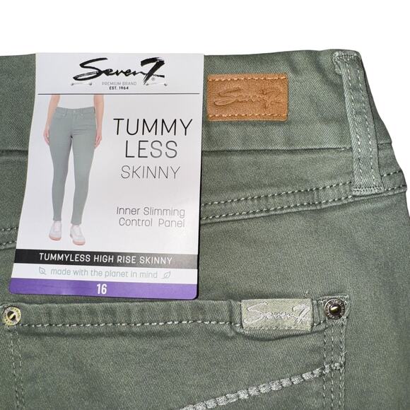 Seven7 Jeans Womens 16 Four Leaf Clover Tummyless High Rise Skinny HW7506203 - Picture 1 of 14